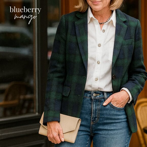 White Button Down 100% Cotton Embellished Buttons - Closet Basic for Holidays - Picture 2 of 8